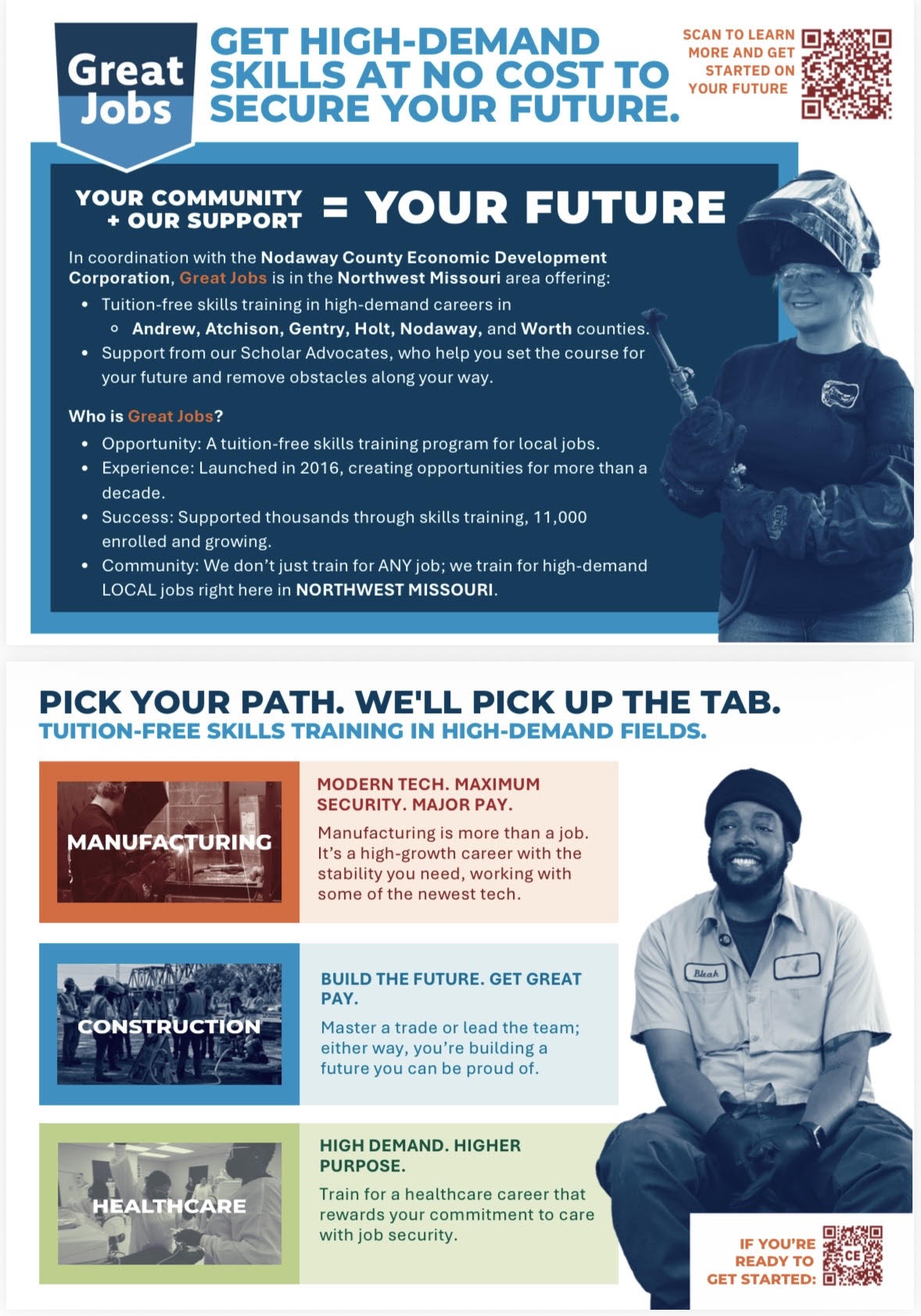 Great Jobs – Tuition-Free Skills Training